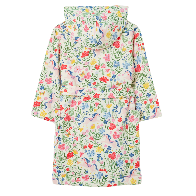 Joules Starlight Girl's Dressing Gown - Horse Folk Floral-1